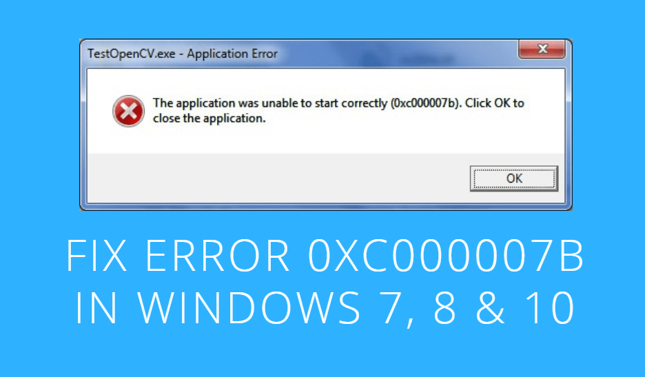 Ошибка Windows 0xc000007b